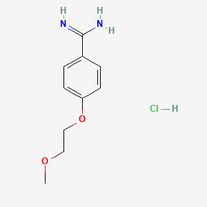 4-(2-Methoxyethoxy)benzene-1-carboximidamide hydrochloride