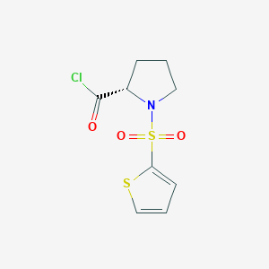 molecular formula C9H10ClNO3S2 B1437380 (2S)-1-Thiophen-2-ylsulfonylpyrrolidine-2-carbonyl chloride CAS No. 941867-54-5