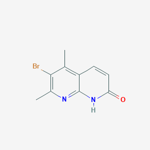 molecular formula C10H9BrN2O B1437381 6-Bromo-5,7-dimethyl-1,8-naphthyridin-2-ol CAS No. 1021089-01-9