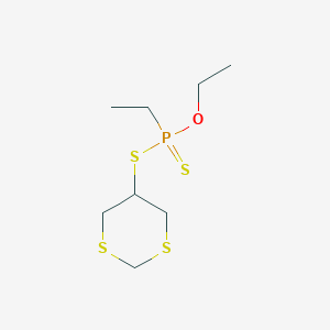 molecular formula C8H17OPS4 B14373818 S-1,3-Dithian-5-yl O-ethyl ethylphosphonodithioate CAS No. 91269-59-9