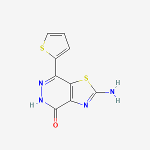 molecular formula C9H6N4OS2 B1437384 2-Amino-7-(2-thienyl)[1,3]thiazolo[4,5-d]pyridazin-4(5H)-one CAS No. 941868-74-2