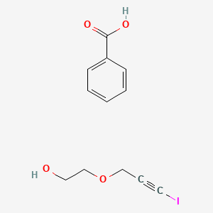 molecular formula C12H13IO4 B14373858 Benzoic acid;2-(3-iodoprop-2-ynoxy)ethanol CAS No. 89588-91-0