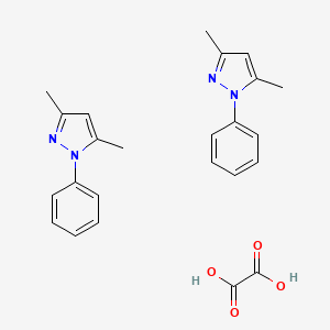 molecular formula C24H26N4O4 B14373864 3,5-Dimethyl-1-phenylpyrazole;oxalic acid CAS No. 90146-73-9