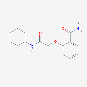 molecular formula C15H20N2O3 B14373868 Benzamide, 2-[2-(cyclohexylamino)-2-oxoethoxy]- CAS No. 90074-87-6