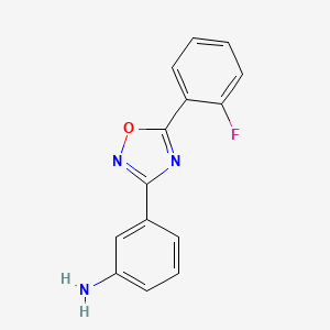 3-[5-(2-Fluorophenyl)-1,2,4-oxadiazol-3-yl]aniline