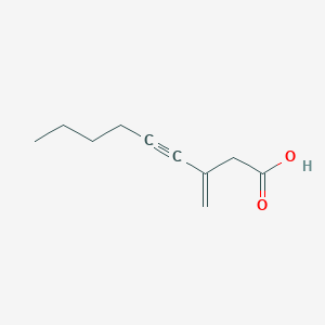 molecular formula C10H14O2 B14373939 3-Methylidenenon-4-ynoic acid CAS No. 90936-37-1