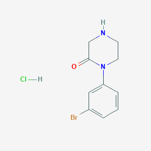 molecular formula C10H12BrClN2O B1437394 1-(3-Bromophenyl)piperazin-2-one hydrochloride CAS No. 215649-81-3