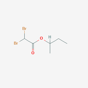 molecular formula C6H10Br2O2 B14373953 Acetic acid, dibromo, 1-methylpropyl ester CAS No. 90380-59-9