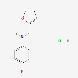 molecular formula C11H11ClFNO B1437398 N-(4-fluorophenyl)-N-(2-furylmethyl)amine hydrochloride CAS No. 1170482-00-4