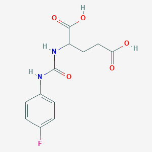 molecular formula C12H13FN2O5 B1437399 2-{[(4-Fluorophenyl)carbamoyl]amino}pentanedioic acid CAS No. 1396962-47-2