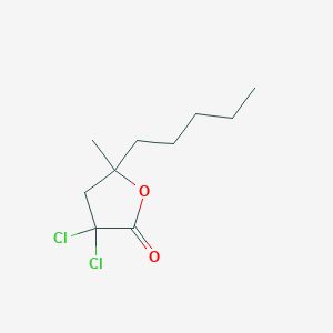 molecular formula C10H16Cl2O2 B14373995 3,3-Dichloro-5-methyl-5-pentyloxolan-2-one CAS No. 89345-15-3