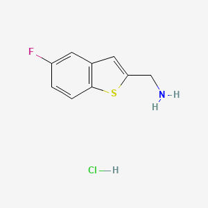 molecular formula C9H9ClFNS B1437400 (5-Fluoro-1-benzothiophen-2-yl)methanamine hydrochloride CAS No. 55810-76-9