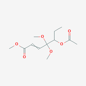 molecular formula C12H20O6 B14374013 Methyl 5-(acetyloxy)-4,4-dimethoxyhept-2-enoate CAS No. 89630-94-4