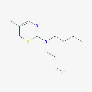 molecular formula C13H24N2S B14374046 N,N-Dibutyl-5-methyl-6H-1,3-thiazin-2-amine CAS No. 89996-30-5