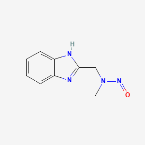 molecular formula C9H10N4O B14374135 N-(1H-benzimidazol-2-ylmethyl)-N-methylnitrous amide CAS No. 90558-63-7