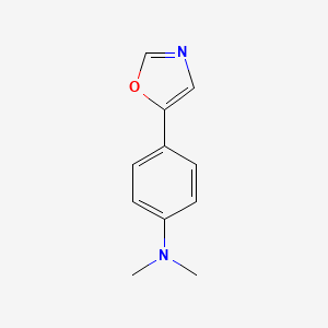 molecular formula C11H12N2O B14374143 N,N-Dimethyl-4-(1,3-oxazol-5-yl)aniline CAS No. 89808-78-6