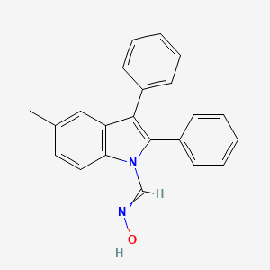 molecular formula C22H18N2O B14374204 N-[(5-Methyl-2,3-diphenyl-1H-indol-1-yl)methylidene]hydroxylamine CAS No. 89725-87-1