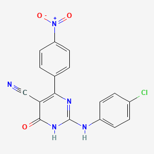 2-[(4-Chlorophenyl)amino]-4-(4-nitrophenyl)-6-oxo-1,6-dihydropyrimidine-5-carbonitrile