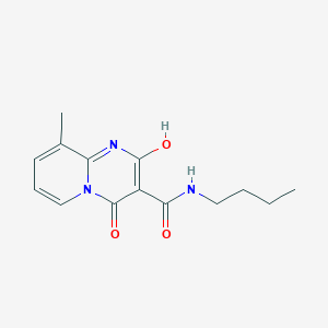molecular formula C14H17N3O3 B1437425 N-butyl-2-hydroxy-9-methyl-4-oxo-4H-pyrido[1,2-a]pyrimidine-3-carboxamide CAS No. 886913-14-0