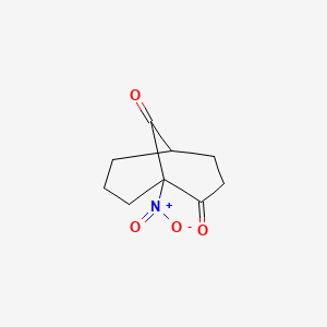 molecular formula C9H11NO4 B14374283 1-Nitrobicyclo[3.3.1]nonane-2,9-dione CAS No. 89950-44-7