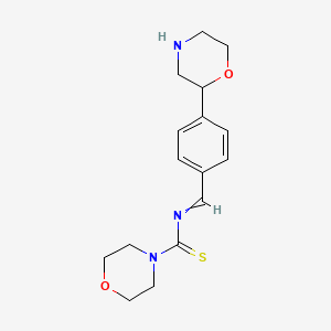 molecular formula C16H21N3O2S B14374288 N-{[4-(Morpholin-2-yl)phenyl]methylidene}morpholine-4-carbothioamide CAS No. 90473-98-6