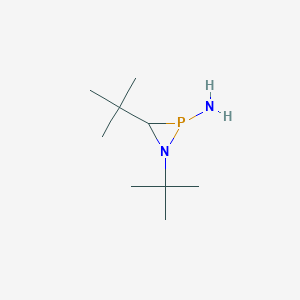 molecular formula C9H21N2P B14374293 1,3-Di-tert-butylazaphosphiridin-2-amine CAS No. 89982-57-0