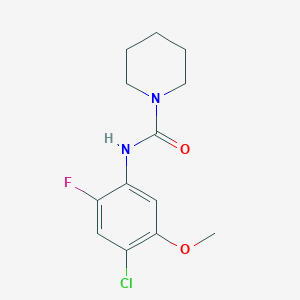 molecular formula C13H16ClFN2O2 B14374311 N-(4-Chloro-2-fluoro-5-methoxyphenyl)piperidine-1-carboxamide CAS No. 89915-67-3