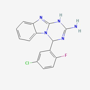 4-(5-Chloro-2-fluorophenyl)-1,4-dihydro[1,3,5]triazino[1,2-a]benzimidazol-2-amine