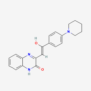 molecular formula C21H21N3O2 B1437438 3-[2-Oxo-2-(4-piperidin-1-yl-phenyl)-eth-(Z)-ylidene]-3,4-dihydro-1H-quinoxalin-2-one CAS No. 946384-13-0