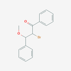 molecular formula C16H15BrO2 B14374418 2-Bromo-3-methoxy-1,3-diphenylpropan-1-one CAS No. 90399-66-9