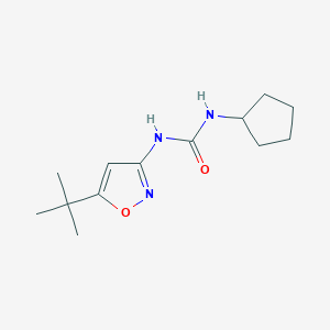 molecular formula C13H21N3O2 B14374450 N-(5-tert-Butyl-1,2-oxazol-3-yl)-N'-cyclopentylurea CAS No. 89623-60-9