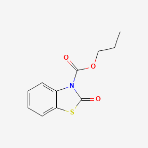 molecular formula C11H11NO3S B14374458 Propyl 2-oxo-1,3-benzothiazole-3(2H)-carboxylate CAS No. 89780-78-9