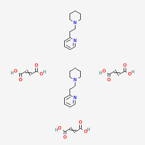 molecular formula C36H48N4O12 B14374494 But-2-enedioic acid;2-(2-piperidin-1-ylethyl)pyridine CAS No. 90125-79-4