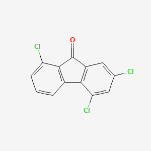 molecular formula C13H5Cl3O B14374534 1,5,7-Trichloro-9H-fluoren-9-one CAS No. 90019-37-7