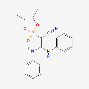 molecular formula C19H22N3O3P B14374546 Diethyl (2,2-dianilino-1-cyanoethenyl)phosphonate CAS No. 89901-90-6