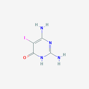 molecular formula C4H5IN4O B1437459 2,6-Diamino-5-iodopyrimidin-4-ol CAS No. 79595-73-6