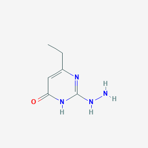 molecular formula C6H10N4O B1437463 6-ethyl-2-hydrazinopyrimidin-4(3{H})-one CAS No. 1899-60-1