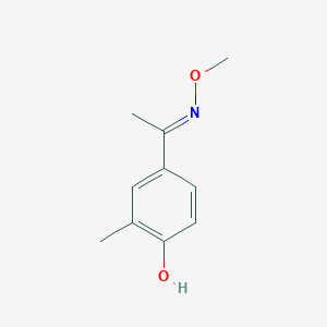 molecular formula C10H13NO2 B1437465 4-[1-(Methoxyimino)ethyl]-2-methylphenol CAS No. 147501-21-1