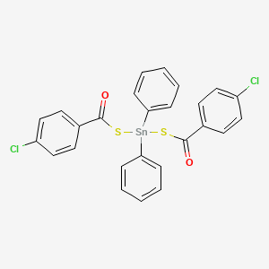 molecular formula C26H18Cl2O2S2Sn B14374678 Bis[(4-chlorobenzoyl)sulfanyl](diphenyl)stannane CAS No. 88584-81-0