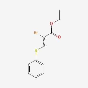molecular formula C11H11BrO2S B14374686 Ethyl 2-bromo-3-(phenylsulfanyl)prop-2-enoate CAS No. 90279-94-0