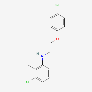 molecular formula C15H15Cl2NO B1437472 3-Chloro-N-[2-(4-chlorophenoxy)ethyl]-2-methylaniline CAS No. 356537-28-5