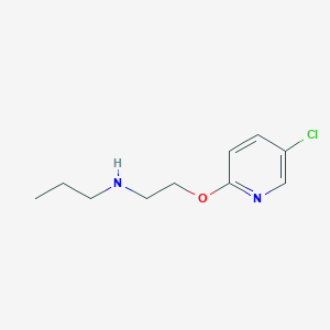 molecular formula C10H15ClN2O B14374734 N-{2-[(5-Chloropyridin-2-yl)oxy]ethyl}propan-1-amine CAS No. 88558-89-8