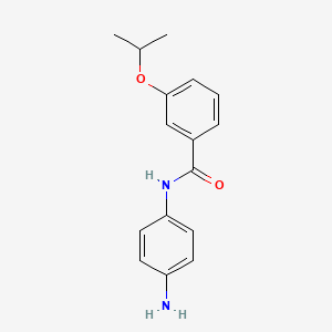 molecular formula C16H18N2O2 B1437474 N-(4-Aminophenyl)-3-isopropoxybenzamide CAS No. 1020055-93-9