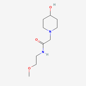 molecular formula C10H20N2O3 B1437478 2-(4-hydroxypiperidin-1-yl)-N-(2-methoxyethyl)acetamide CAS No. 1205921-06-7
