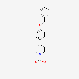 molecular formula C23H29NO3 B1437480 tert-Butyl 4-(4-(benzyloxy)phenyl)piperidine-1-carboxylate CAS No. 936497-89-1