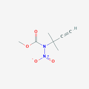 molecular formula C7H10N2O4 B14374815 Methyl (2-methylbut-3-yn-2-yl)nitrocarbamate CAS No. 90104-55-5