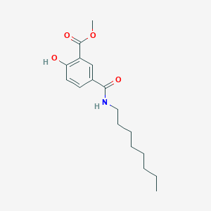 molecular formula C17H25NO4 B14374856 Methyl 2-hydroxy-5-(octylcarbamoyl)benzoate CAS No. 89366-37-0