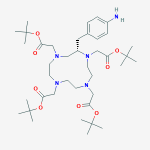 molecular formula C39H67N5O8 B1437487 (S)-四叔丁基 2,2',2'',2'''-(2-(4-氨基苄基)-1,4,7,10-四氮杂环十二烷-1,4,7,10-四基)四乙酸酯 CAS No. 446061-19-4