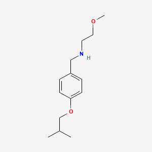 molecular formula C14H23NO2 B1437493 N-(4-Isobutoxybenzyl)-2-methoxy-1-ethanamine CAS No. 1040686-96-1
