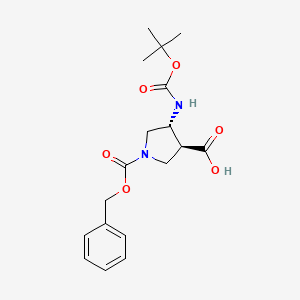 trans-4-N-Boc-Amino-1-Cbz-pyrrolidine-3-carboxylic acid